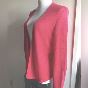 J Jill Pink Linen Knit Cardigan M